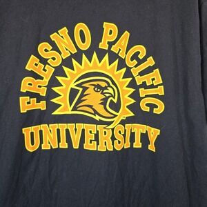 Fresno Pacific University Navy Blue‎ Tee T-Shirt Mens Size XL